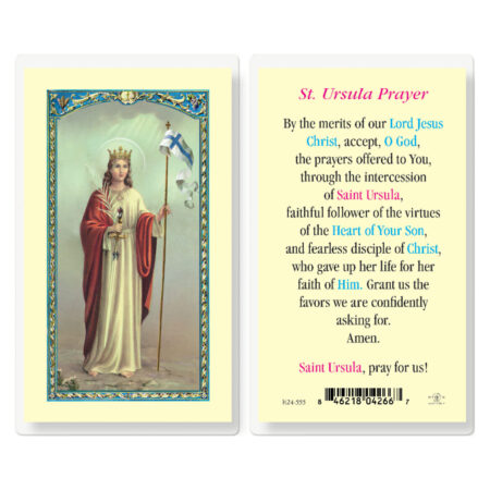 Saint Ursula Laminated Holy Card - 25 Pack