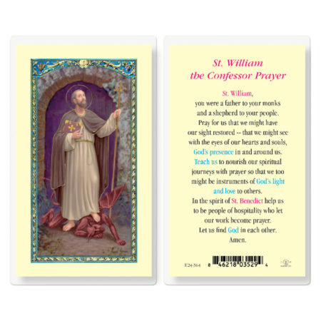 Saint William Laminated Holy Card - 25 Pack