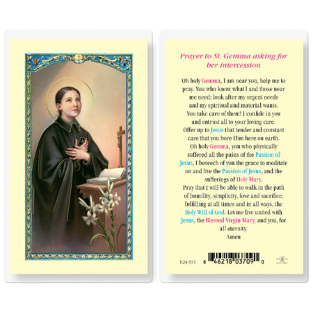 Saint Gemma Laminated Holy Card - 25 Pack