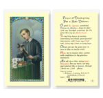 Saint Gerard Thanksgiving Prayer Laminated Holy Card - 25 Pack