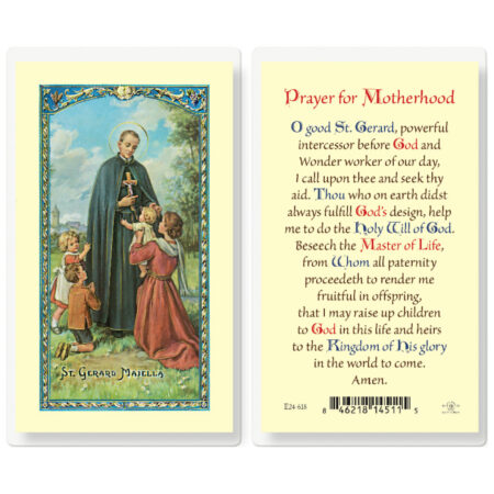 Saint Gerard Motherhood Laminated Holy Card - 25 Pack
