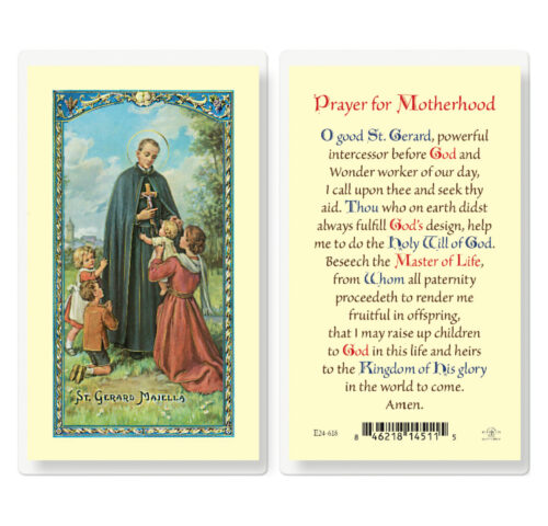 Saint Gerard Motherhood Laminated Holy Card - 25 Pack