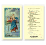 Saint Christopher Motorist's Prayer Laminated Holy Card - 25 Pack