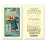 Saint Christopher Before a Journey Laminated Holy Card - 25 Pack