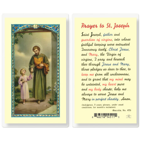 Saint Joseph Laminated Holy Card - 25 Pack