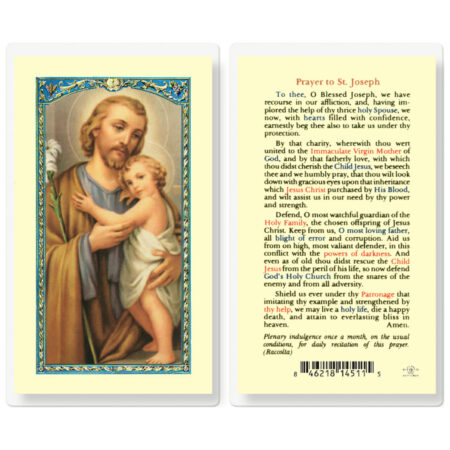 Saint Joseph Laminated Holy Card - 25 Pack