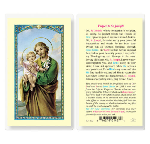 Saint Joseph 50th Year of Our Lord Laminated Holy Card - 25 Pack
