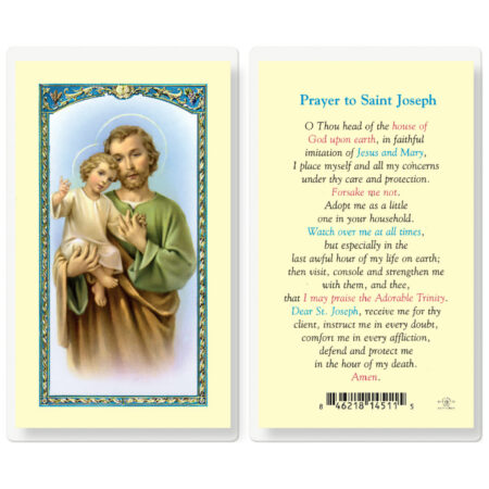 Saint Joseph Laminated Holy Card - 25 Pack