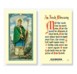 Saint Patrick an Irish Blessing Laminated Holy Card - 25 Pack
