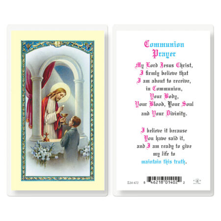 Communion Boy Laminated Holy Card - 25 Pack