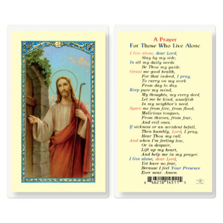 Prayer for Those Who Live Alone Laminated Holy Card - 25 Pack