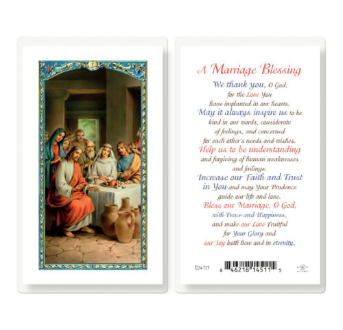 Marriage Blessing Laminated Holy Card - 25 Pack - Buy Religious ...