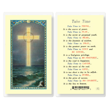 Take Time Laminated Holy Card - 25 Pack