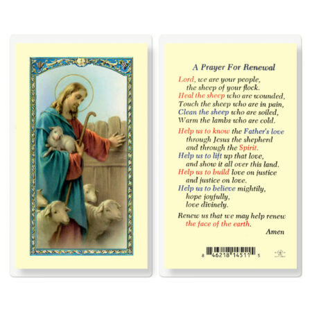 Prayer for Renewal Laminated Holy Card - 25 Pack