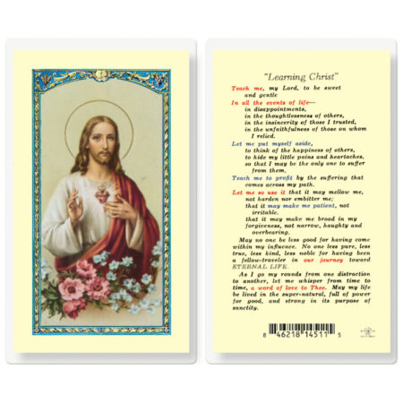 Learning Christ Laminated Holy Card - 25 Pack