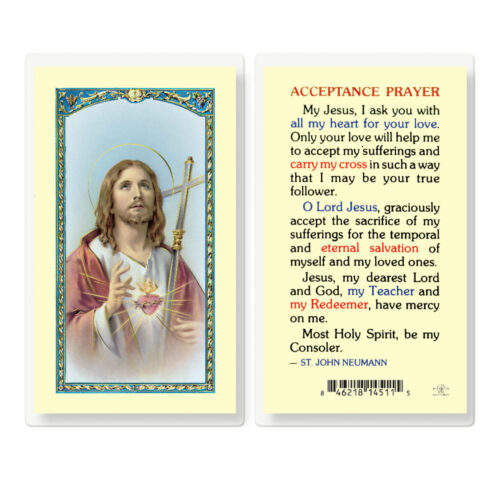 Acceptance Prayer Laminated Holy Card - 25 Pack - Buy Religious ...