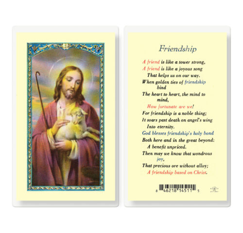 Friendship Laminated Holy Card - 25 Pack