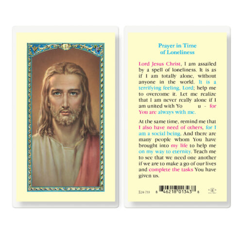 Prayer in Time of Loneliness Laminated Holy Card - 25 Pack