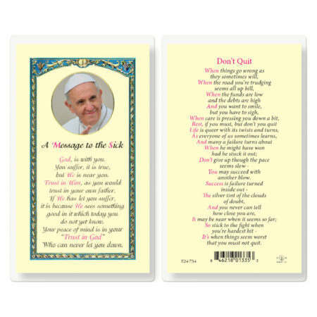 Message to the Sick Laminated Holy Card - 25 Pack