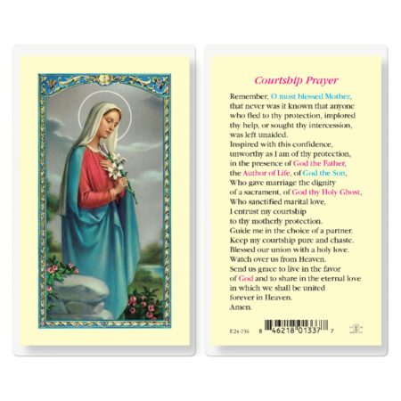 Courtship Prayer Laminated Holy Card - 25 Pack