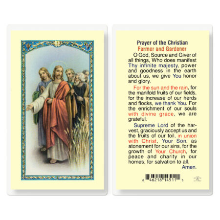 Prayer for a Farmer and a Gardener Laminated Holy Card - 25 Pack