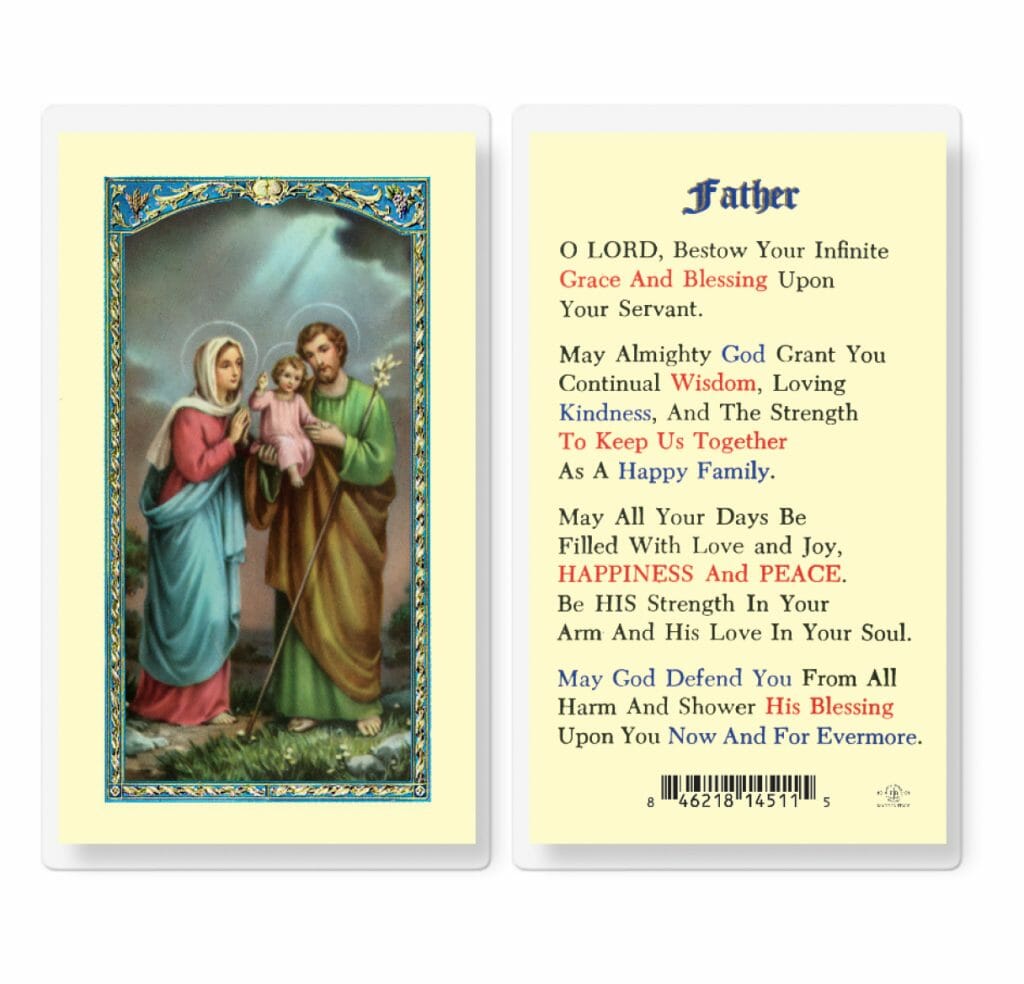 Father Prayer Laminated Holy Card 25 Pack Buy Religious Catholic Store