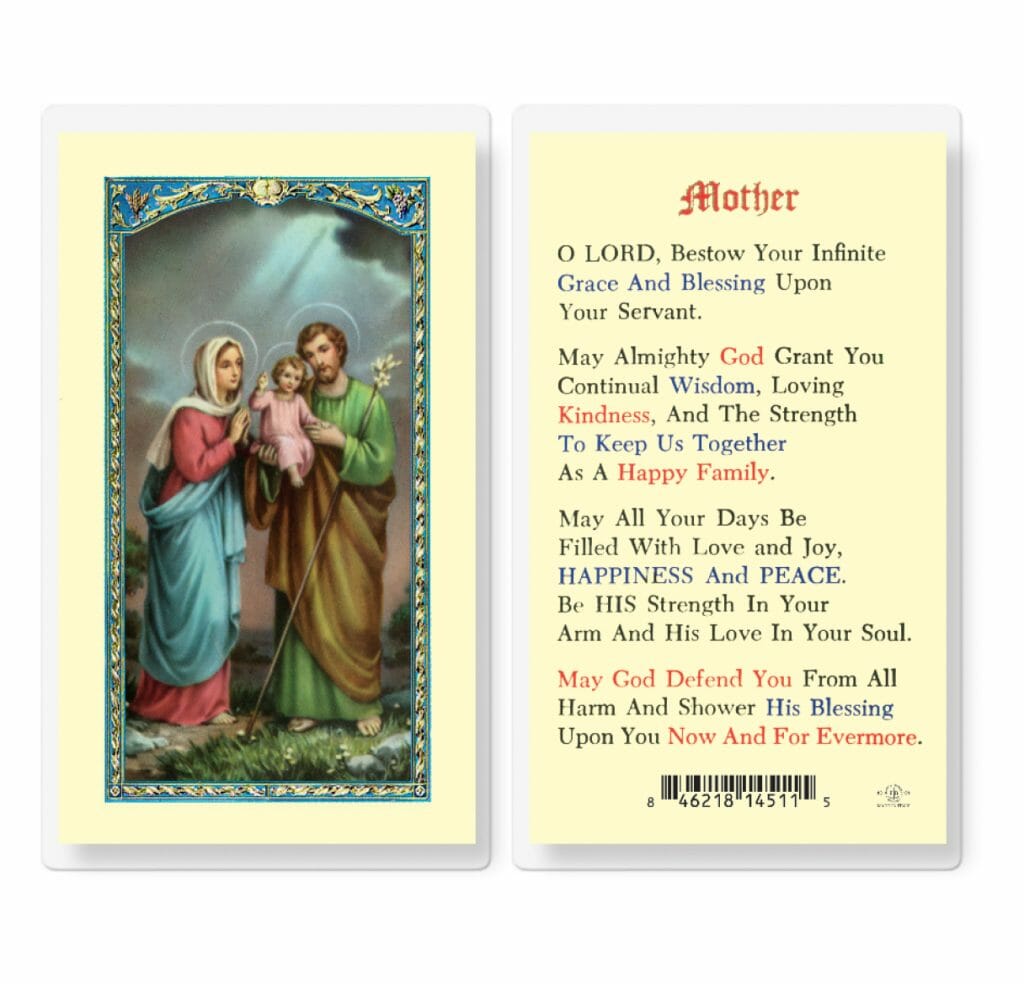 Mother Prayer Laminated Holy Card - 25 Pack - Buy Religious Catholic Store