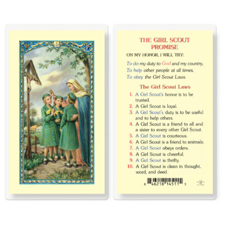 Girl Scout Promise Laminated Holy Card - 25 Pack