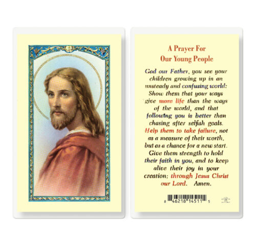 Prayer for Our Young Laminated Holy Card - 25 Pack