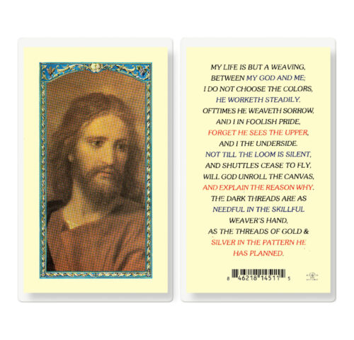 My Life is But a Weaving Laminated Holy Card - 25 Pack