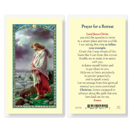 Prayer for Retreat Laminated Holy Card - 25 Pack