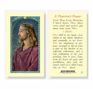 Physician's Prayer Laminated Holy Card - 25 Pack - Buy Religious ...