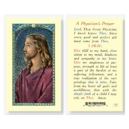 Physician's Prayer Laminated Holy Card - 25 Pack