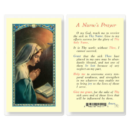 Nurse's Prayer Laminated Holy Card - 25 Pack