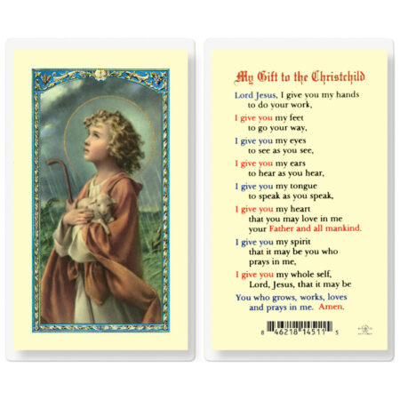 My Gift to The Christ Child Laminated Holy Card - 25 Pack