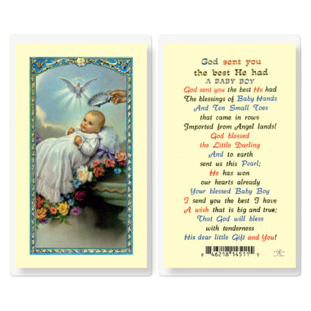God Sent You the Best-Boy Laminated Holy Card - 25 Pack