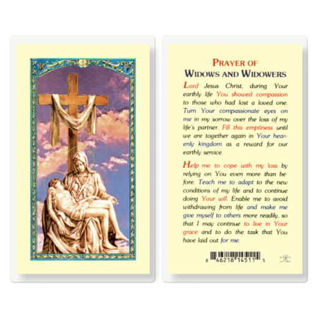 Widows and Widowers Laminated Holy Card - 25 Pack