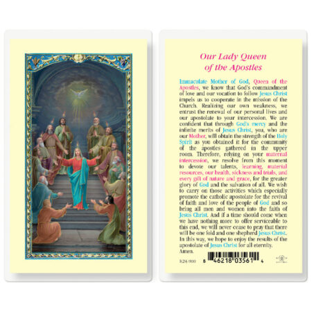 Our Lady Queen of the Apostles Laminated Holy Card - 25 Pack