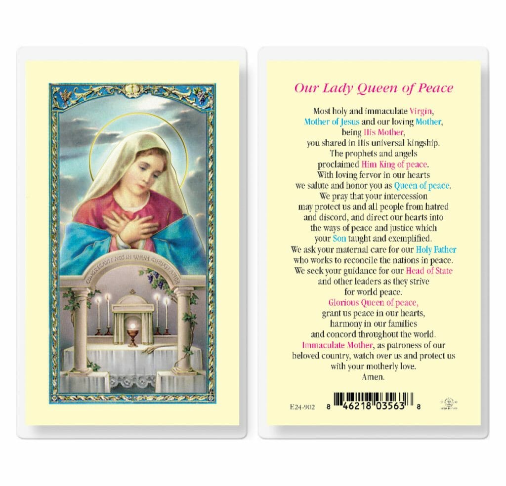 Our Lady of the Blessed Sacrament Laminated Holy Card - 25 Pack - Buy ...