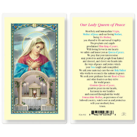 Our Lady of the Blessed Sacrament Laminated Holy Card - 25 Pack