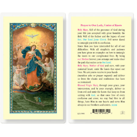 Our Lady Untier of Knots Laminated Holy Card - 25 Pack