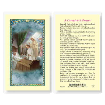 Caregiver Prayer Laminated Holy Card - 25 Pack