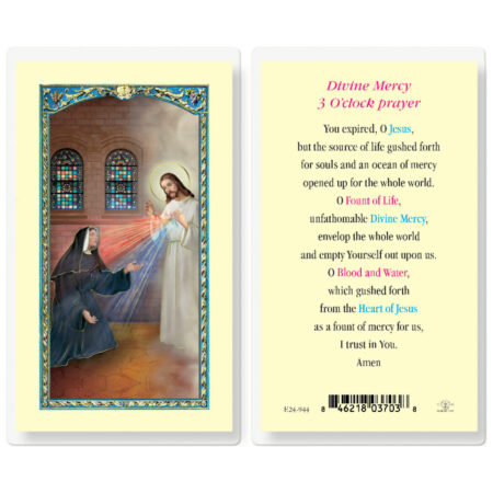 Divine Mercy 3 of'clock Laminated Holy Card - 25 Pack