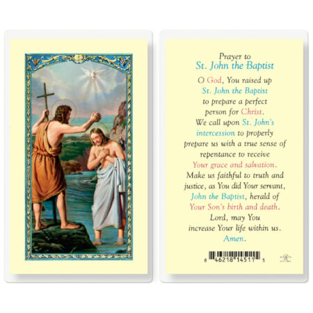 Saint John the Baptist Laminated Holy Card - 25 Pack