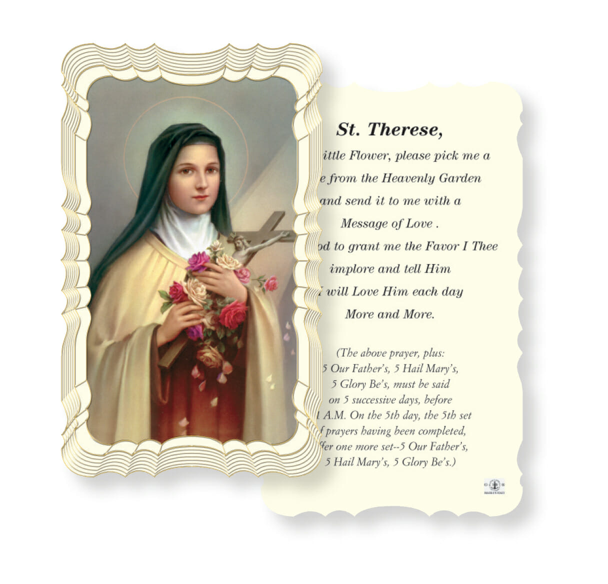 Saint Therese-Pick Me A Rose Holy Card - 50 Pack - Buy Religious ...