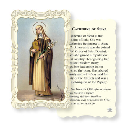 Saint Catherine of Siena Holy Card - 50 Pack