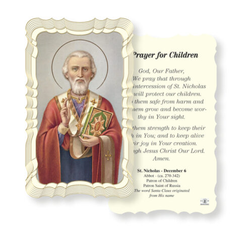 Saint Nicholas-Prayer for Children Holy Card - 50 Pack