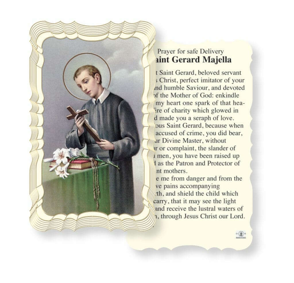 Saint Gerard Majella Holy Card - Prayer for a Safe Delivery - 50 Pack