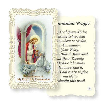 Communion Girl Holy Card - 50 Pack