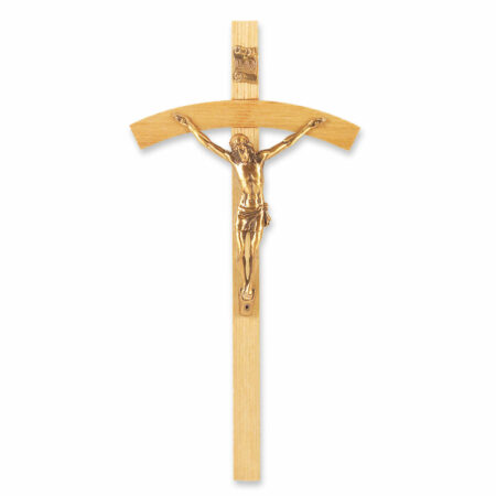 Oak Wood Wall Crucifix, 11"